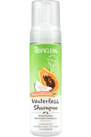 15% OFF: Tropiclean Papaya & Coconut Waterless Dog Shampoo 7.4oz