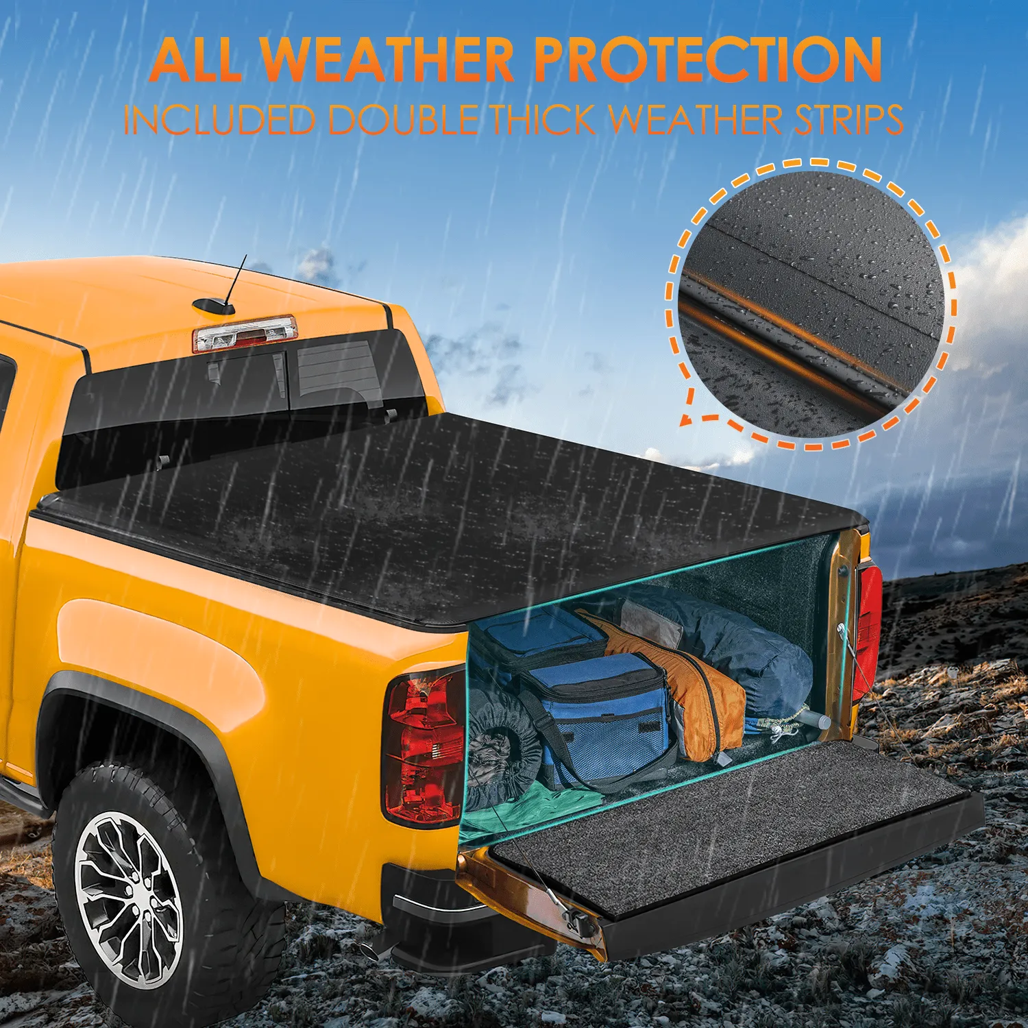 5.2ft Soft Roll Up Truck Bed Cover for Chevy Colorado / GMC Canyon 2015-2022