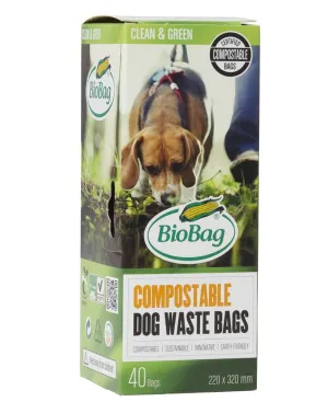 BioBag Dog Waste Bags Certified Home Compostable - 40 bags in box