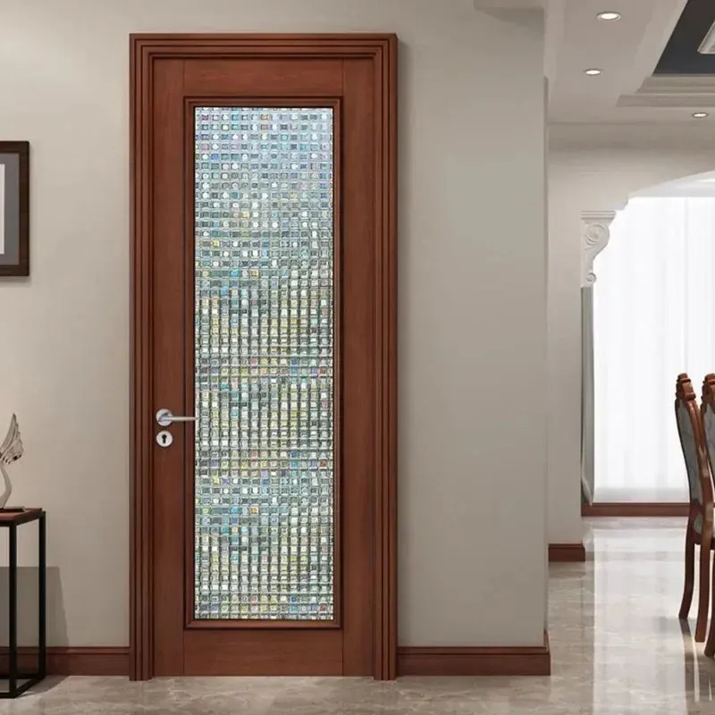 Decorative Door Window Sticker Non Adhesive Privacy Films Removable Rainbow  Glass Film for Home Office 45*100cm 2024