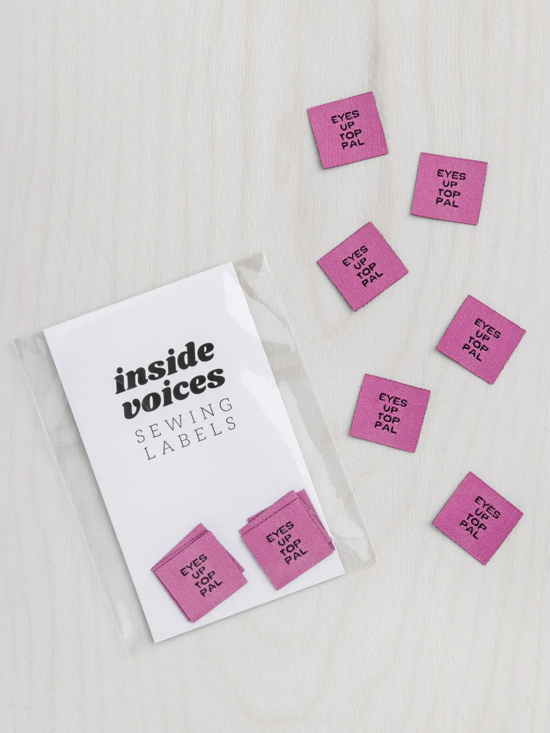 Inside Voices Sewing Labels Singles: Eyes Up Top Pal