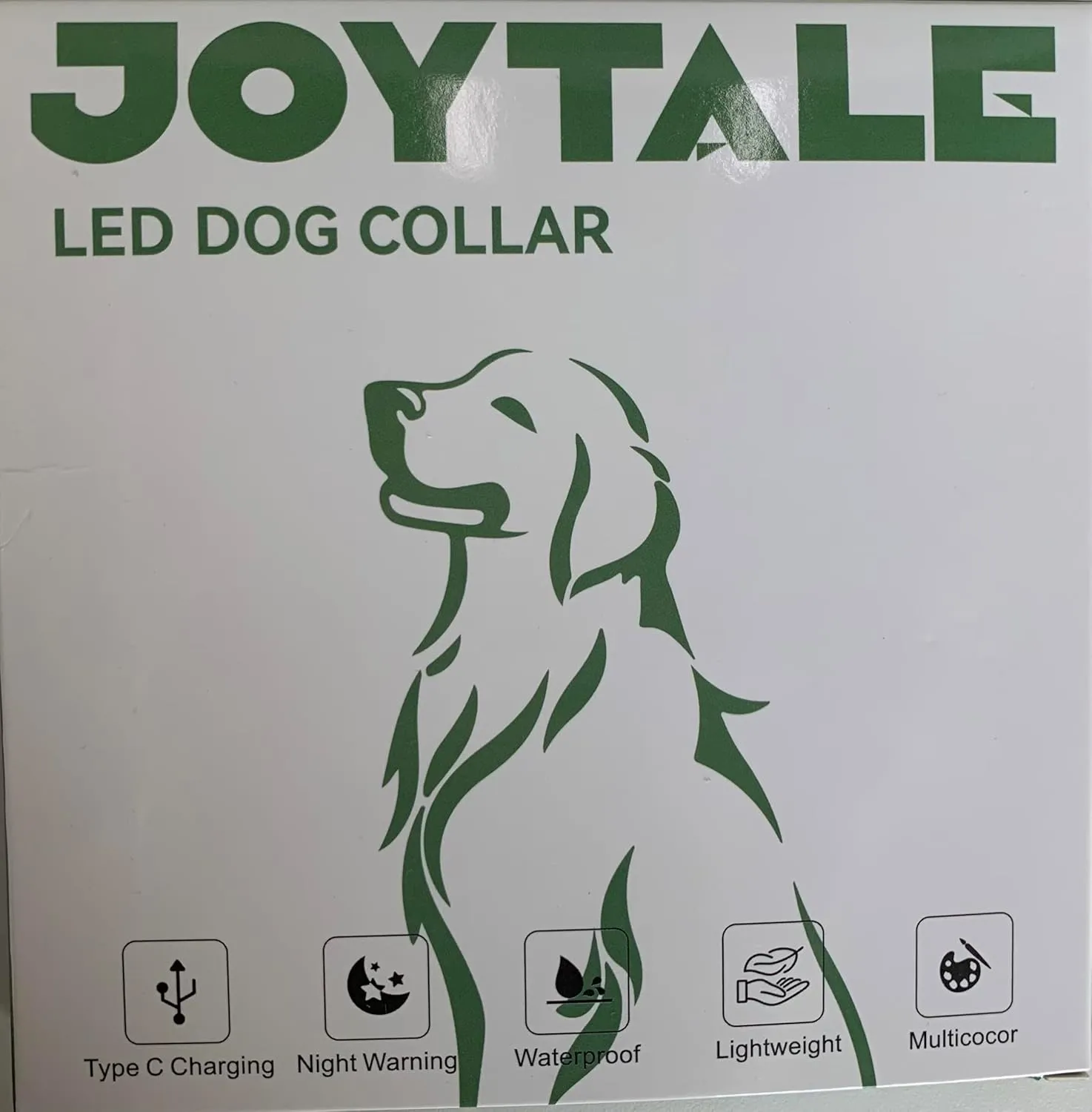 Joytale Light Up Dog Collar, Rechargeable Rainproof LED Collar for Night Walking Safety, Soft Silicone Glow in The Dark, Suitable for Small Medium Large Dogs, Orange
