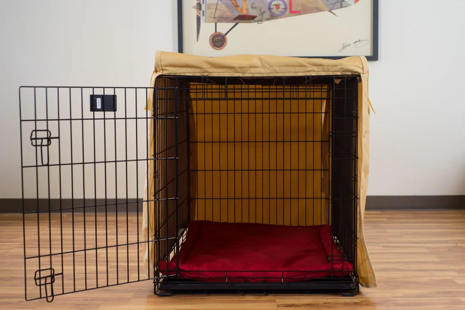 K9 Ballistics Tough Crate Cover - 36 Inch Dog Crate Cover Durable Pet Kennel Cover Universal Fit for Wire Dog Crate (Black)