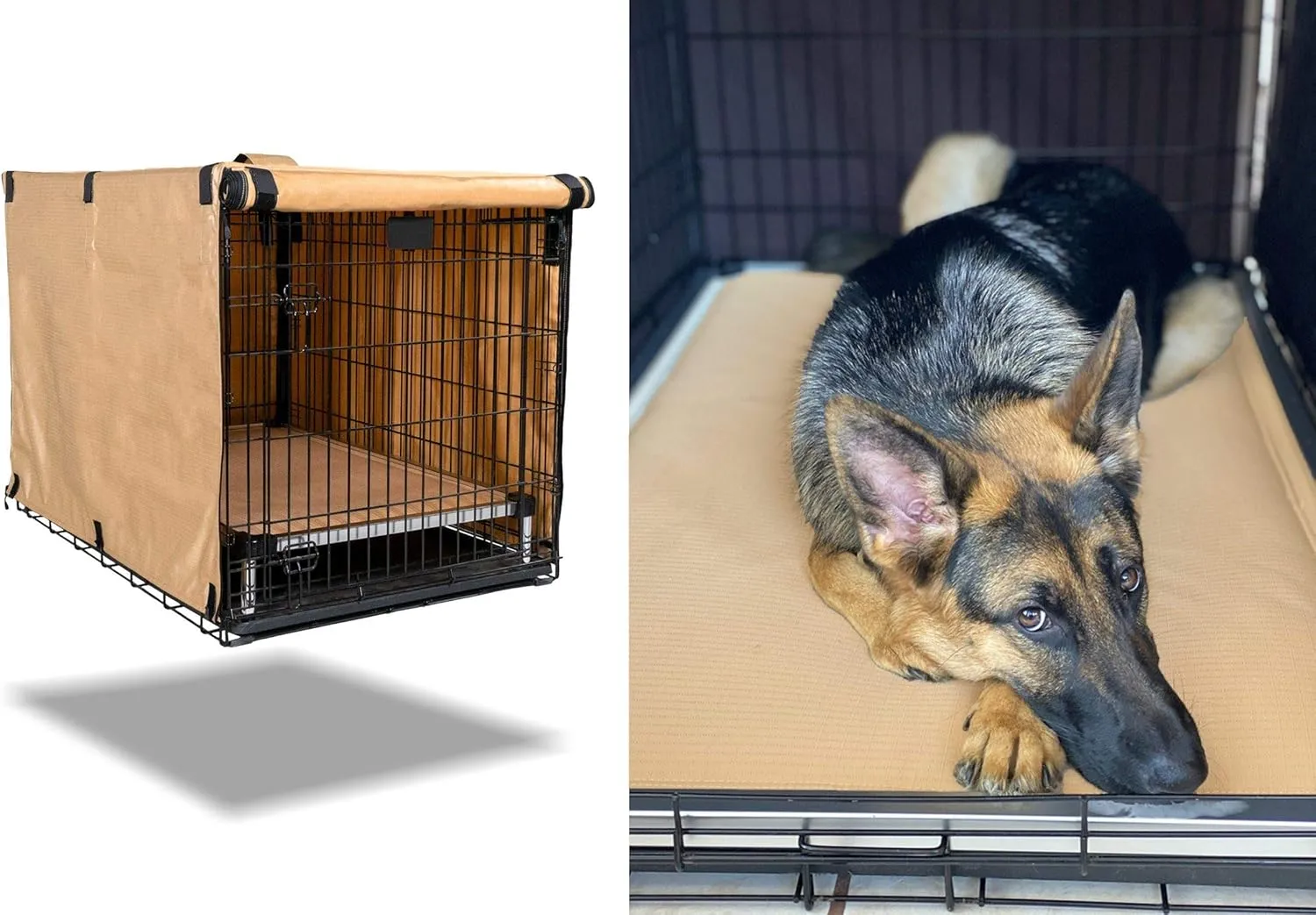 K9 Ballistics Tough Crate Cover - 36 Inch Dog Crate Cover Durable Pet Kennel Cover Universal Fit for Wire Dog Crate (Black)
