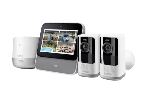 Lorex Smart Home Security Center with 2K Battery Operated Cameras and Range Extender