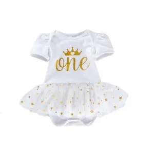 Newborn Infant Halloween Costumes Short Sleeve Baby Girl One Party Dress Tutus Newborn Clothes