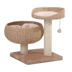 PetPals Cozy Handwoven Natural Eco-Friendly Cat Tree