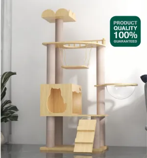 Premium PVC Cat Condo With Swing PVC pole