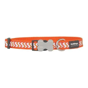 Red Dingo Dog Reflective Ziggy Collar Orange S 12mm