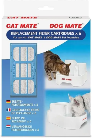 Replacement Filter Cartridge for Pet Fountain 6 Count