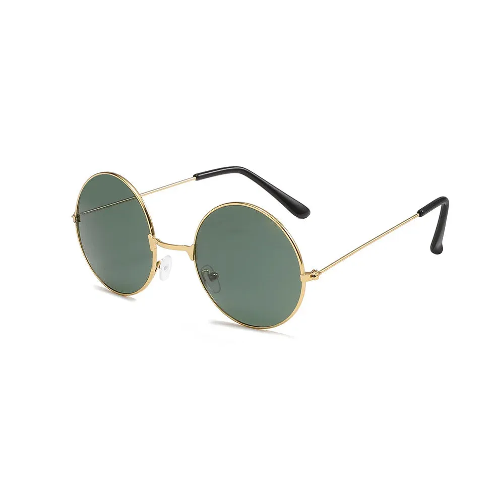 Retro Small Round Hippie Sunglasses Fashion Circle Metal Frame Sun Glasses Disco Party Candy Color Lens Eyewear for Women Men