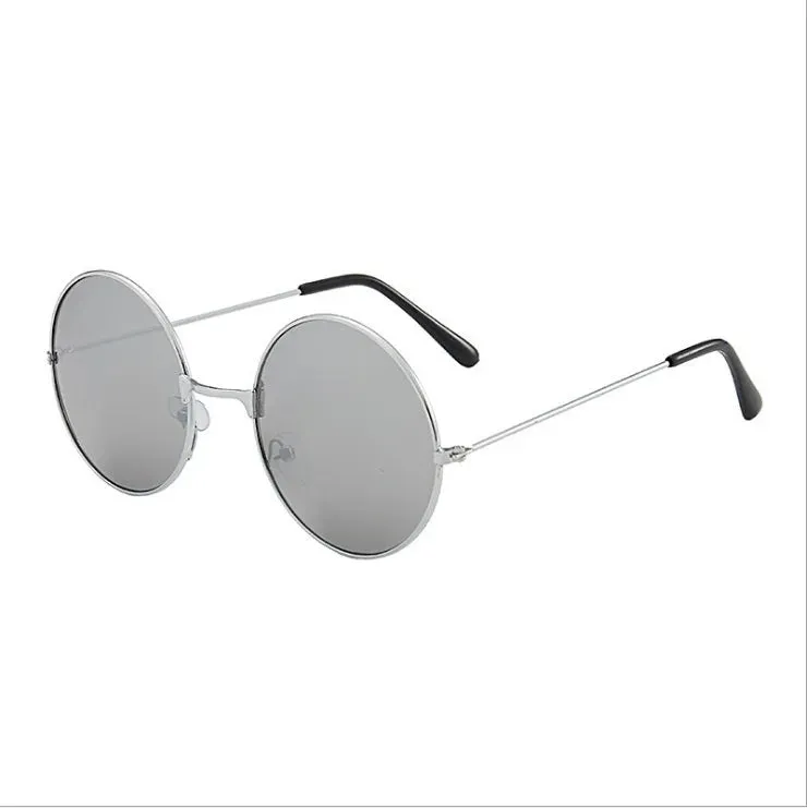 Retro Small Round Hippie Sunglasses Fashion Circle Metal Frame Sun Glasses Disco Party Candy Color Lens Eyewear for Women Men
