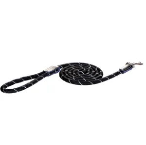 Rogz Rope Dog Lead Black