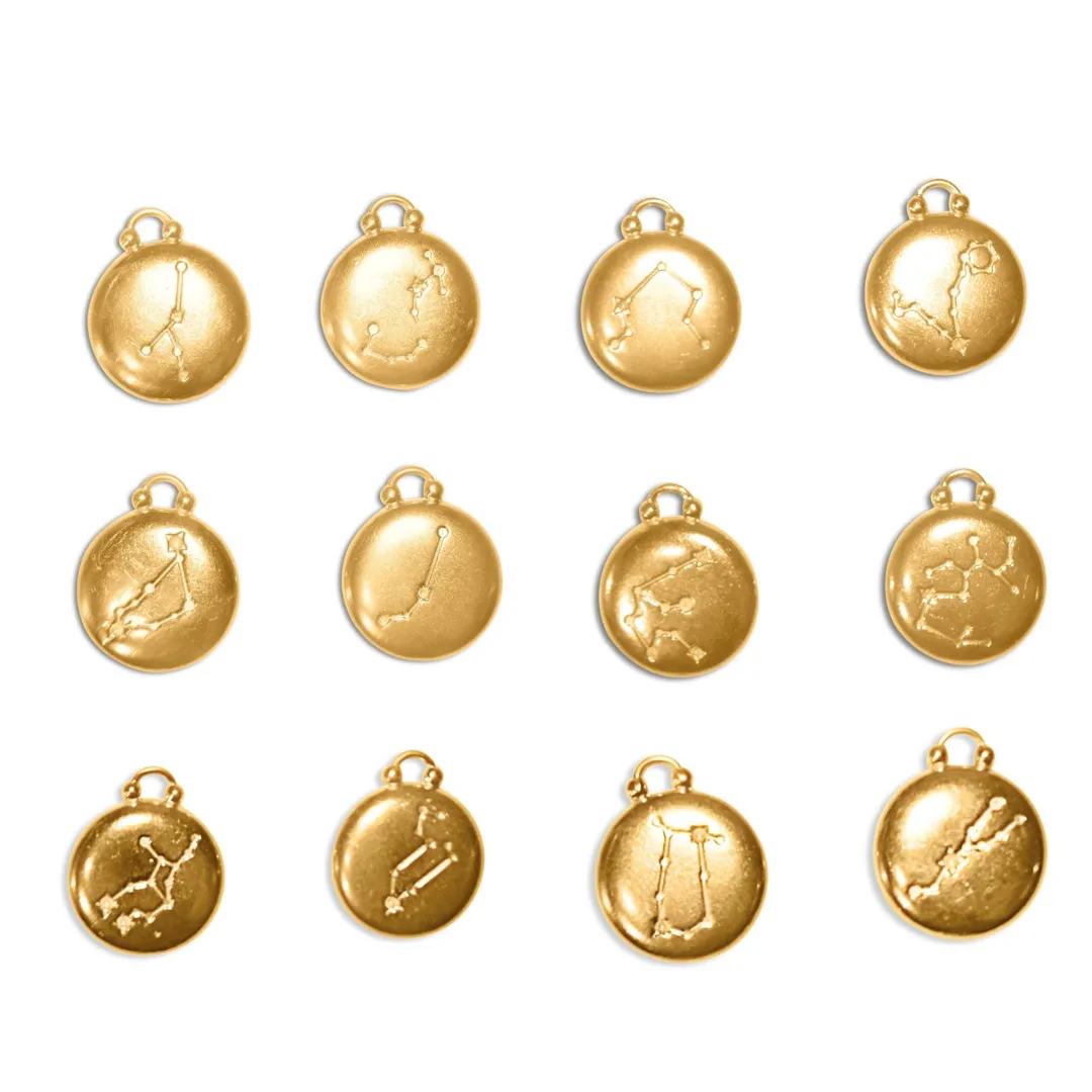 Round Star Sign Pendants
