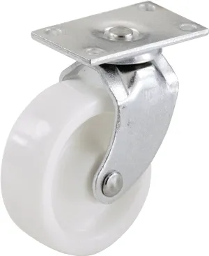Shepherd Hardware 9054 Swivel Caster, 1-5/8 in Dia Wheel, Plastic Wheel, White, 50 lb :PK  4: QUANTITY: 6