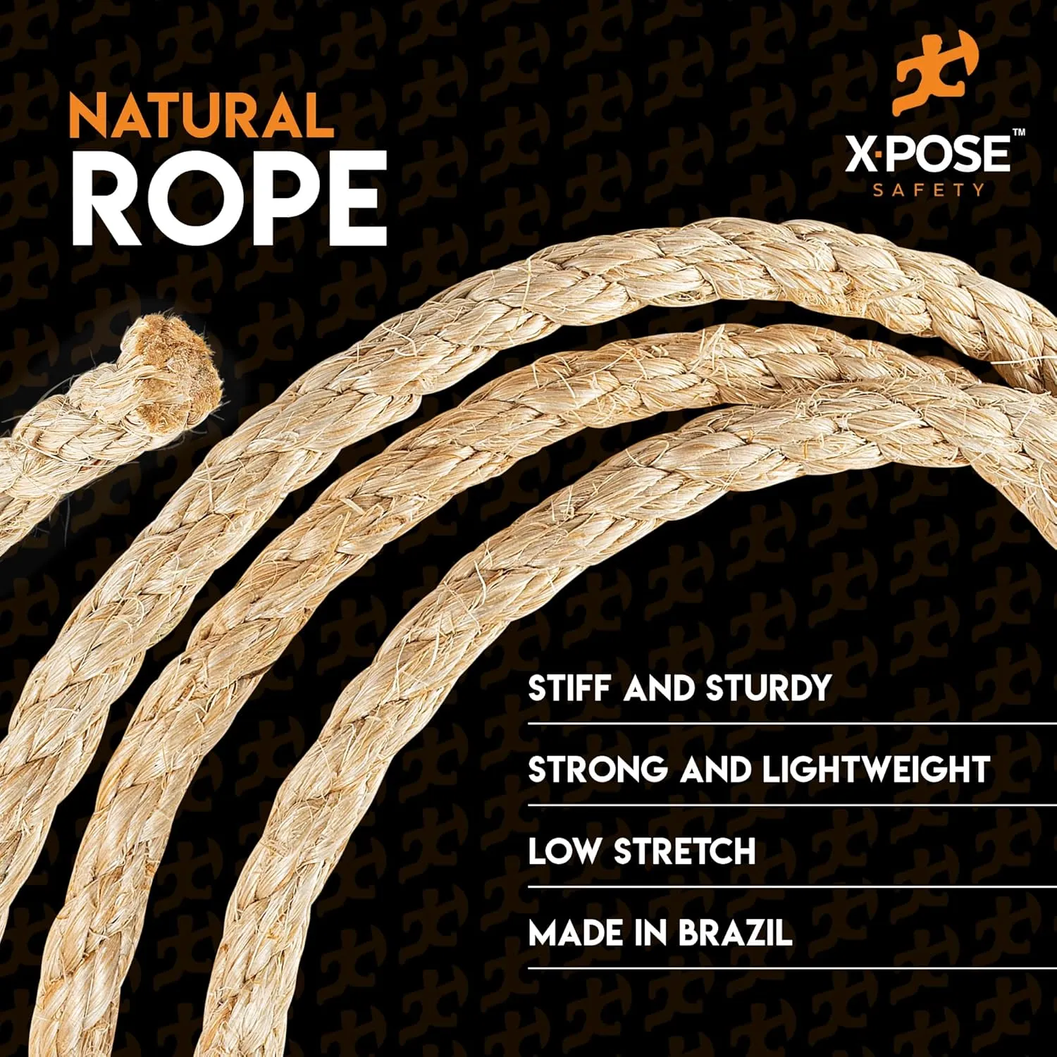 Sisal Rope - 1/2 Inch Thick Rope - 50 Ft Rope - Heavy Duty Durable Natural Fiber Rope - Crafts, Cat Scratching Post, Cat Tree Rope Replacement, Scratch Tower for Cats - Indoor/Outdoor Carpet