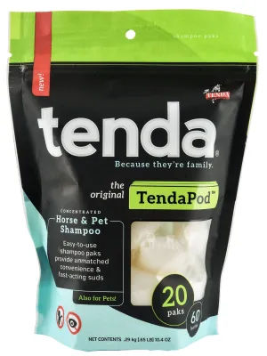 TendaPod Concentrated Horse & Pet Shampoo Paks, 20 Ct.