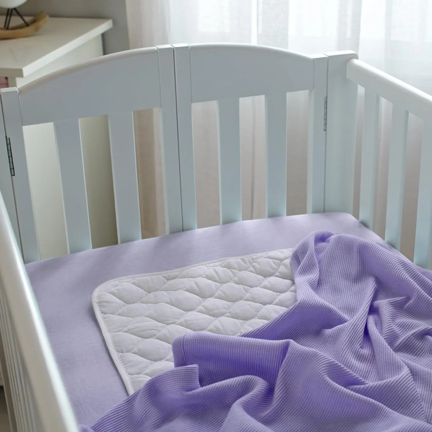TL Care 100% Cotton Thermal Waffle Swaddle Blanket, Soft, Breathable & Stretchy, Lavender, 30" x 40" for Boys and Girls, Perfect for Swaddling, Travel and Gifting
