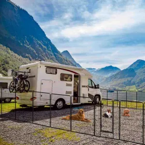 Yescom Heavy Duty Dog Playpen 47" Tall 6-Panel Puppy Pen Metal